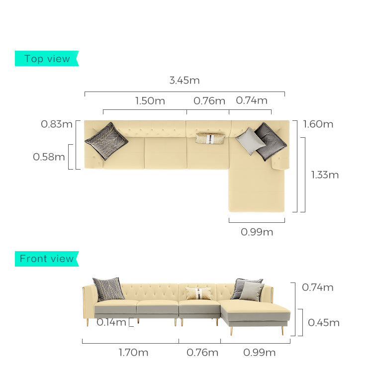 اشتري أريكة جلد بلونين مختلفين وعدة مقاسات اونلاين | بيوت