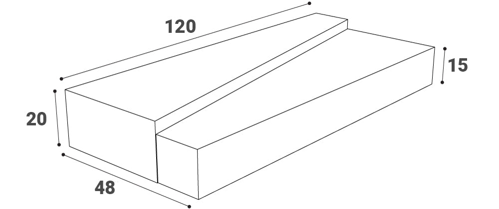 طاولة قهوة لغرفة المعيشة بتصميم هندسي مميز
