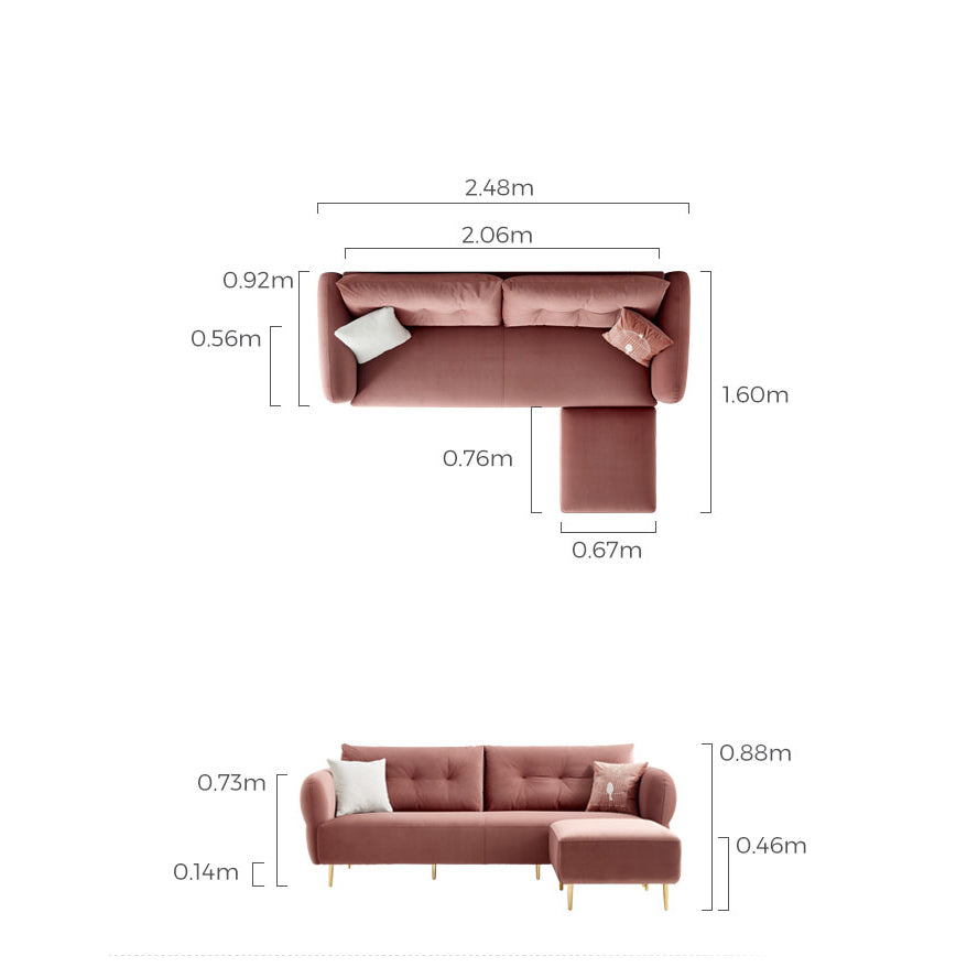 اكتشف الان كنبة قماشية ثلاثي مع مسند للقدم اونلاين | بيوت
