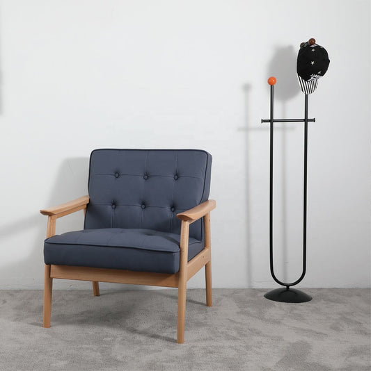 اشتري الأن كرسي مفرد من خشب الزان باللون الأزرق | بيوت