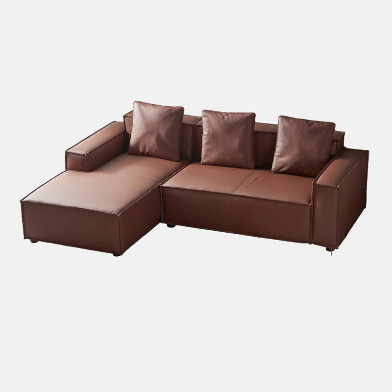 كنبه زاوية بلون مميز و تصميم بسيط