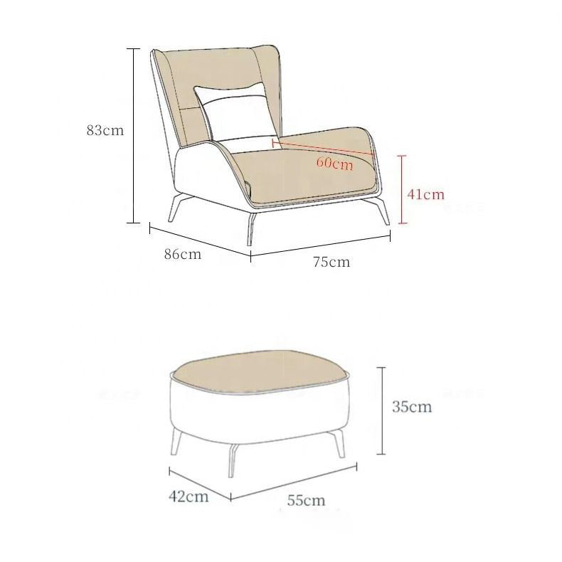 كرسي جلد بمسند عصري وارجل من ستانلس ستيل اونلاين | بيوت