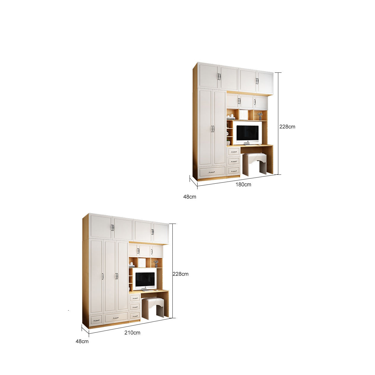 متوفر الان دولاب ملابس خشبي مزدوج بمكتب حديث | بيوت