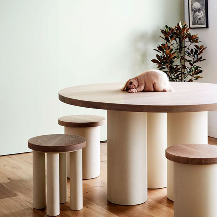 طاولة سفرة مودرن بألوان خشبية