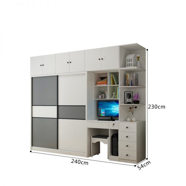 خزانة ملابس مع مكتب