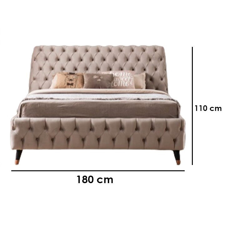 اكتشف الان سرير نوم من الخشب الطبيعي باللون الكاكي | بيوت