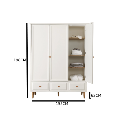 دولاب - يتكون من 3 وحدات تخزين و 3 أدراج