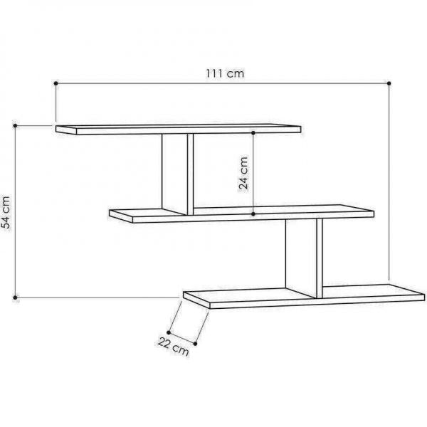 وحدة أرفف انيقة مكونة من 3 أرفف