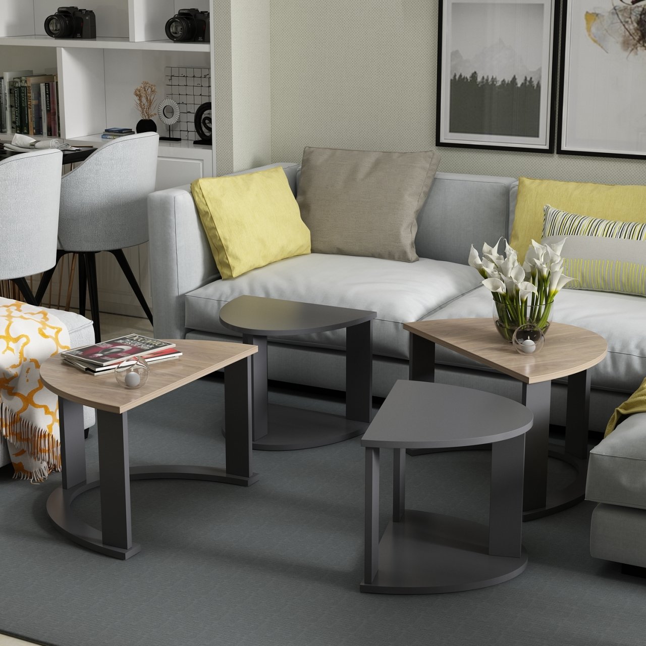 اشتري الان مجموعة طاولات قهوة قابله للطي اونلاين من موقع | بيوت