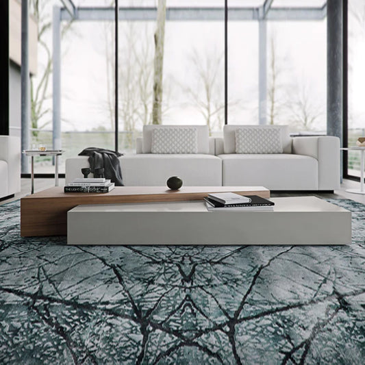 طاولة قهوة لغرفة المعيشة بتصميم هندسي مميز