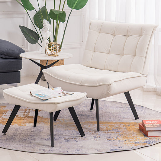 تسوق الأن كرسي بمسند بقماش الكتان العصري اونلاين | بيوت