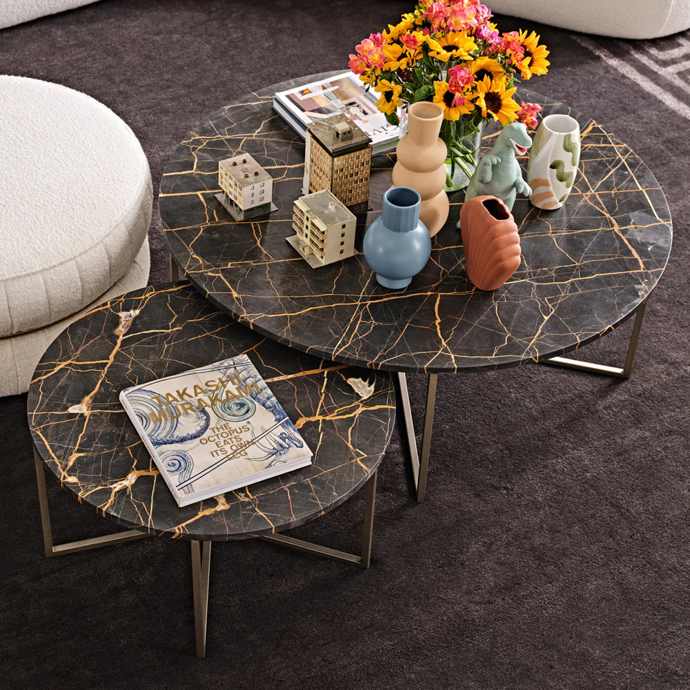 طاولتين قهوة بتصميم عصري لغرفة المعيشة