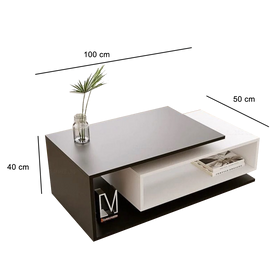 طاولة قهوة اسود في ابيض