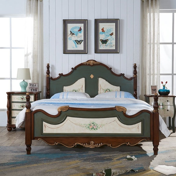 تسوق الان سرير خشبي بتصميم كلاسيكي عتيق اونلاين | بيوت