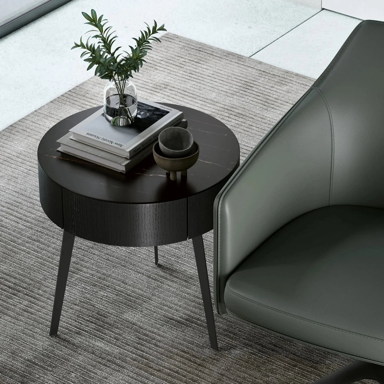 اكتشف الان طاولة جانبية حديثة مزودة بدرج اونلاين | بيوت