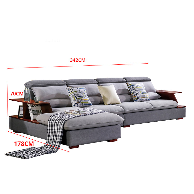 احصل الان علي كنبة زاوية من القماش وخشب الكونتر | بيوت