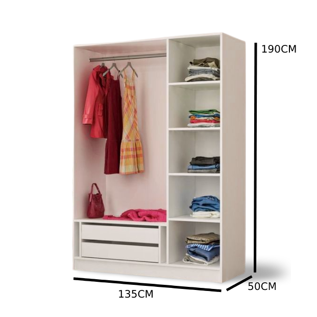 دولاب بارفف و 2 ادرج و علاقة ملابس