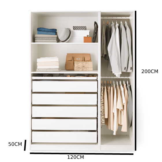 دولاب بارفف و ادرج مفتوح خشبي