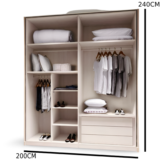 تصفح الان دولاب ملابس بوحدات تخزين وعلاقة ملابس | بيوت