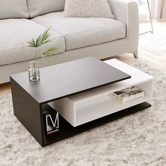 طاولة قهوة اسود في ابيض