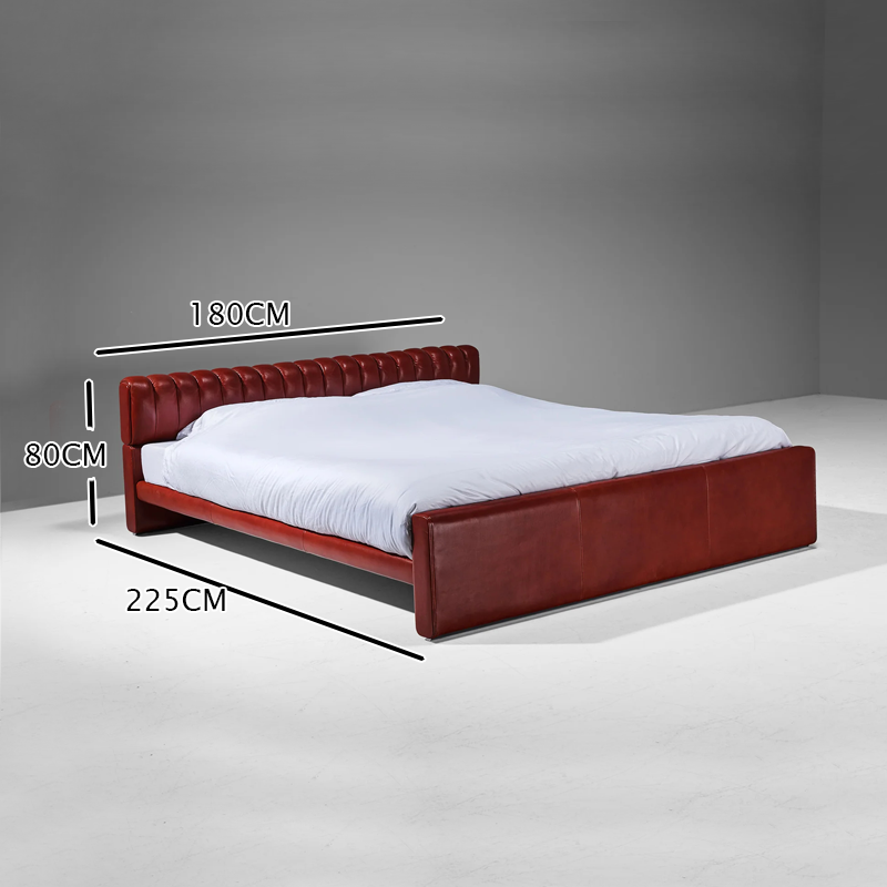 سرير جلد بتصميم اوروبي