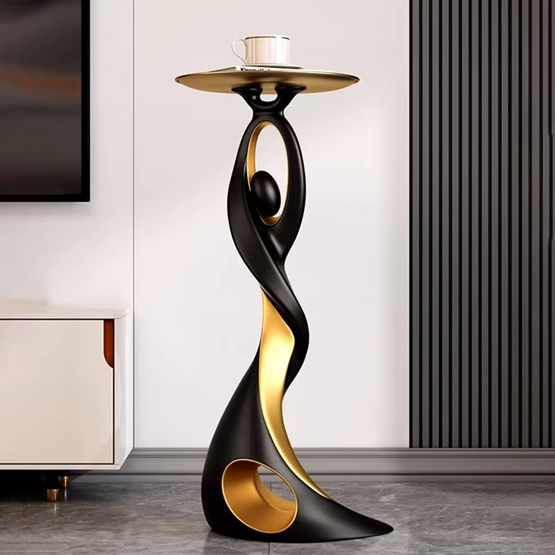 Hand-Carved Fiberglass Side Table