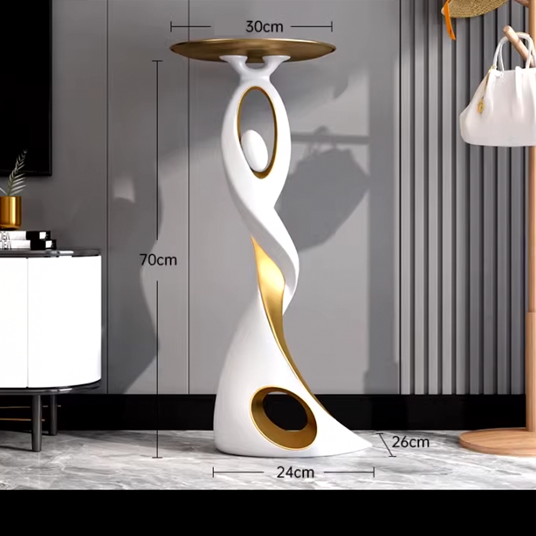 Hand-Carved Fiberglass Side Table