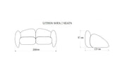 Elegant design double sofa