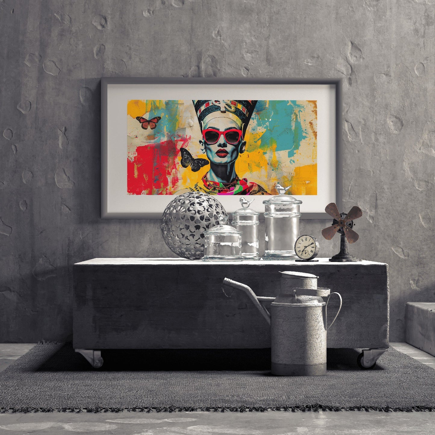 لوحة فنية جدارية تعكس الانعكاس الملكي