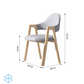 كرسي خشبي بتصميم حديث و متعدد الالوان