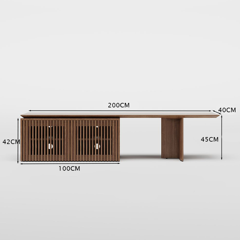 طاولة تلفاز خشبية كلاسيكية قابلة للتمدد
