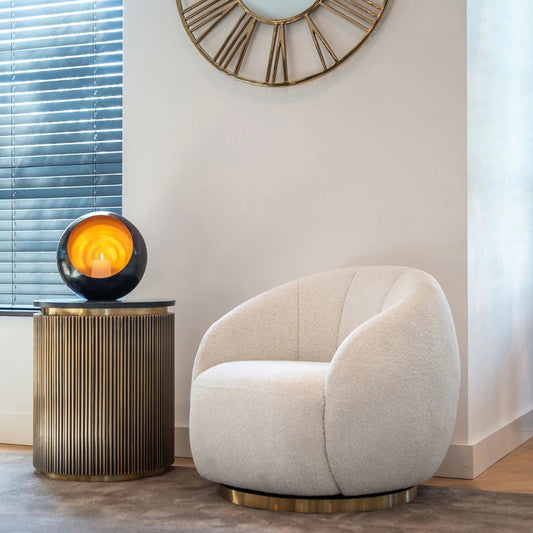 Side table with a polygonal design