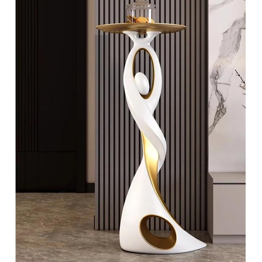 Hand-Carved Fiberglass Side Table