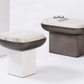 Olympia travertine square side table