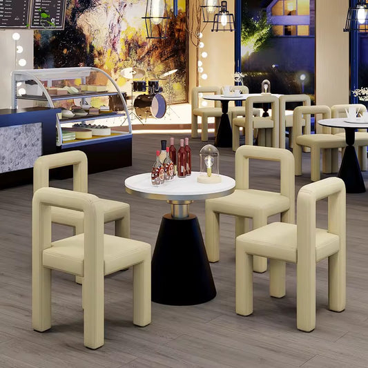 كرسي عصري بقماش كتان