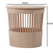 Canestro ash side table and basket