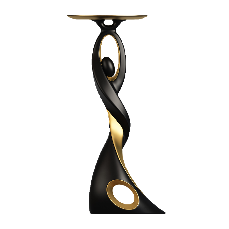 Hand-Carved Fiberglass Side Table