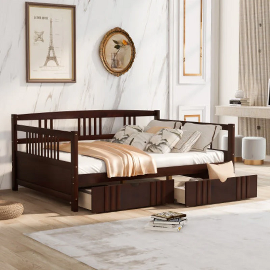 Astounding Design Modern Minimalist Wooden Frame Sofa-Bed