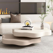 Two-tier swivel coffee table
