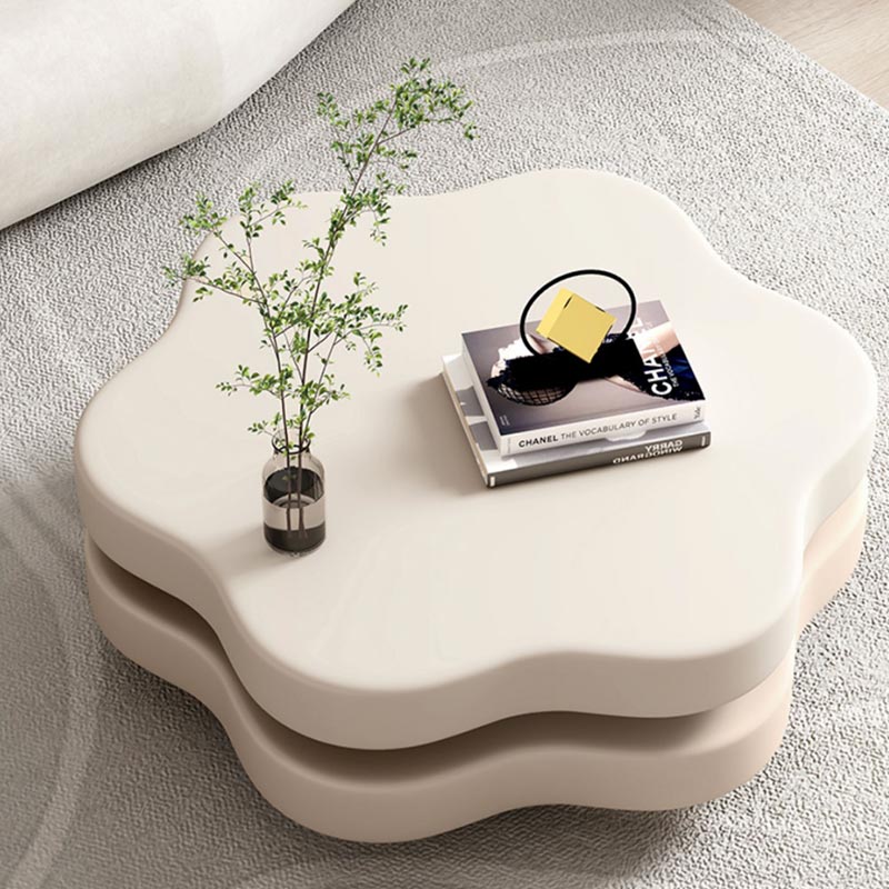 Two-tier swivel coffee table