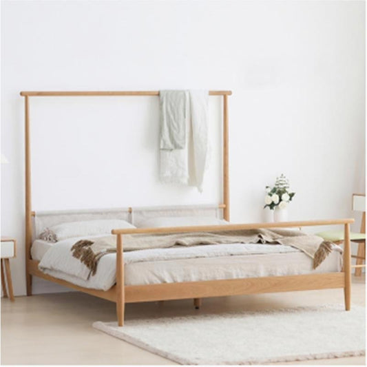 سرير خشب بتصميم مميز بمقاسات مختلفة