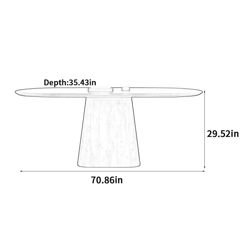 طاولة طعام خشبية بتصميم هندسي انيق