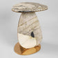 Golden Marble Accent Side Table