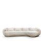 NEBET Luxurious Large Sofa in Gold Leather