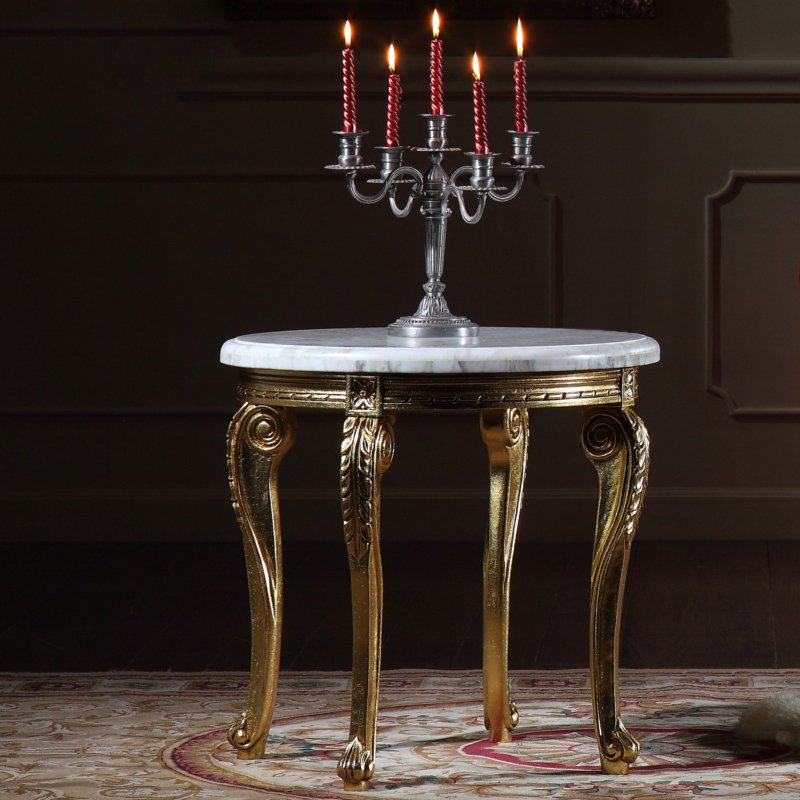اشتري الان طاولة جانبية تصميم ملكي باللون الذهبي اونلاين | بيوت