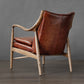 تصفح الأن كرسي استرخاء تصميم خشبي وجلد اونلاين | بيوت