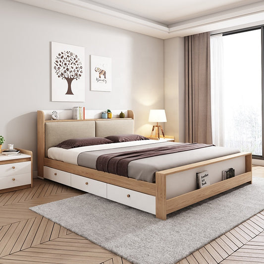 اشتري الان سرير تخزين تصميم خشبي مع أدراج اونلاين | بيوت
