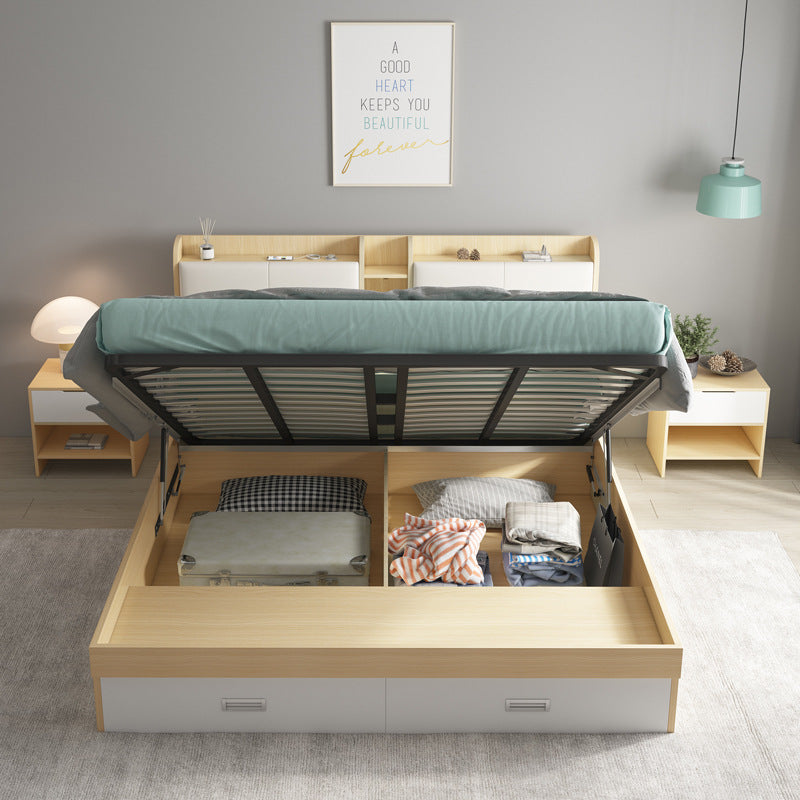 اشتري الان سرير خشبي بوحدات تخزين عصري اونلاين | بيوت
