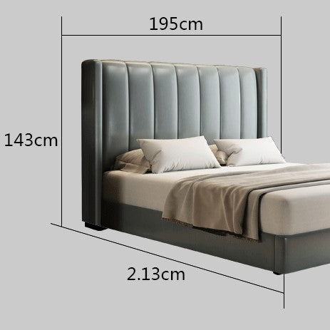 متاح الان سرير نوم من الجلد تصميم شيك باللون الأخضر | بيوت