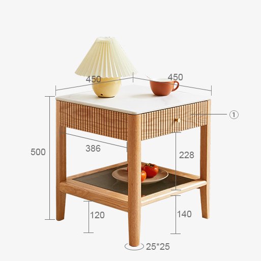 طاولة جانبية خشبي بتصميم انيق